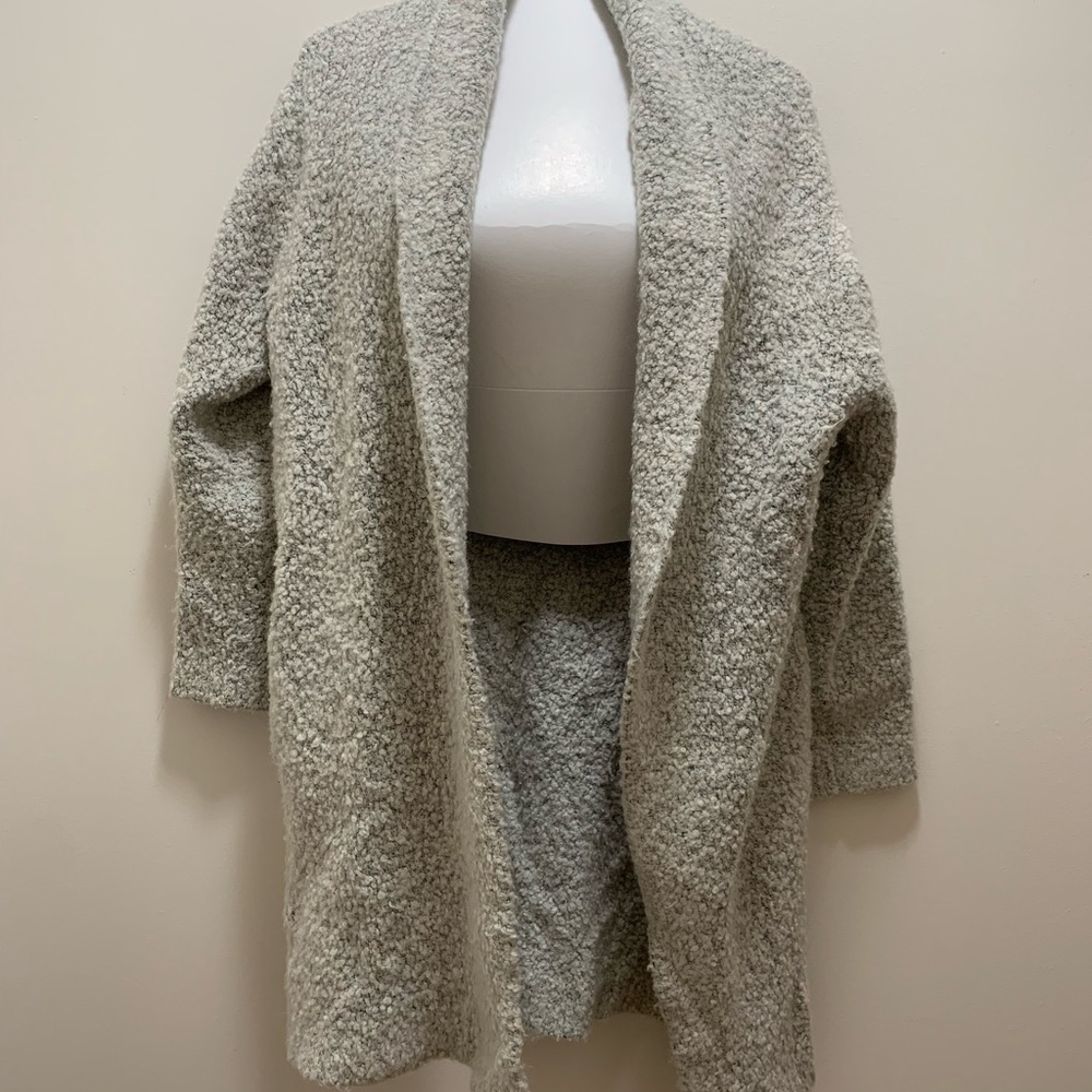 Loft Ann Taylor Heather White Over-Sized Cardigan Size XS/S